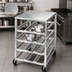 Thumbnail image #3 for Half-Size Mobile All-Welded Aluminum Can Rack with Aluminum Top, 72 #10 Can Capacity