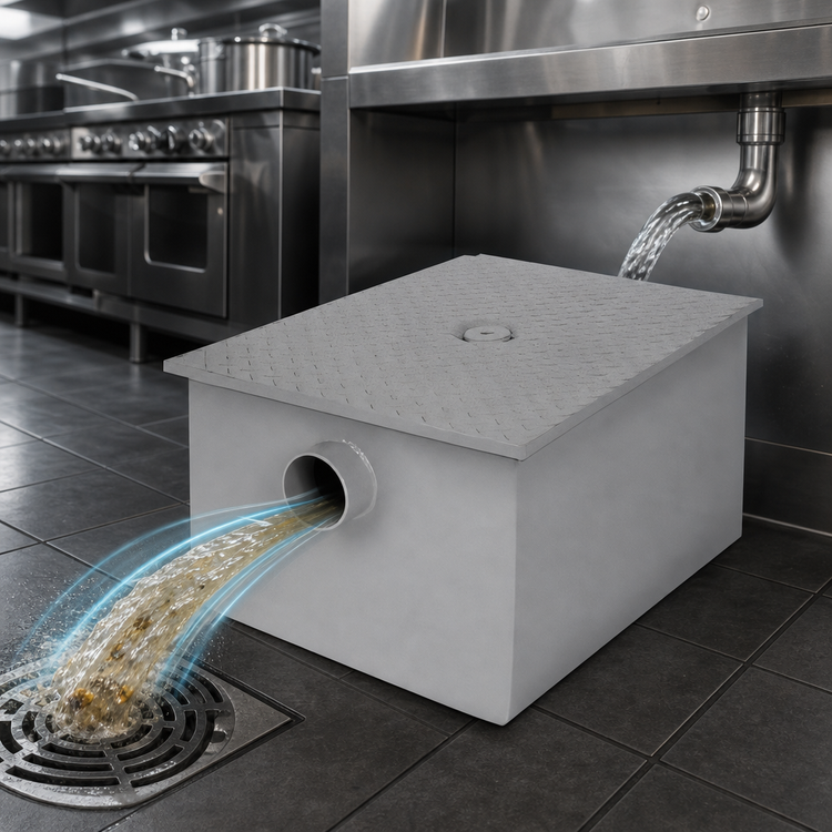 Product image #3 for Klinger's Trading GT-50 25 GPM Grease Interceptor, 50 lb Capacity