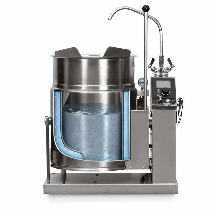 Product image #3 for Cleveland Range KET12TPQS 12-Gallon Self-Contained Electric Tilting Countertop Kettle, 2/3 Steam Jacket