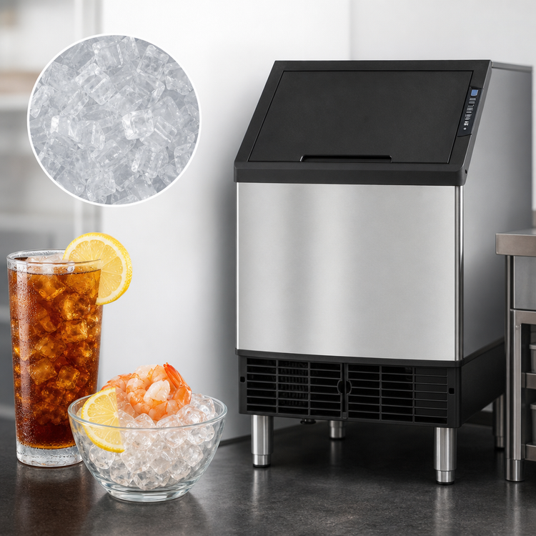 Product image #3 for Manitowoc NEO Undercounter Air-Cooled Ice Machine with Bin, Half-Dice Ice, 90 lb Storage Capacity