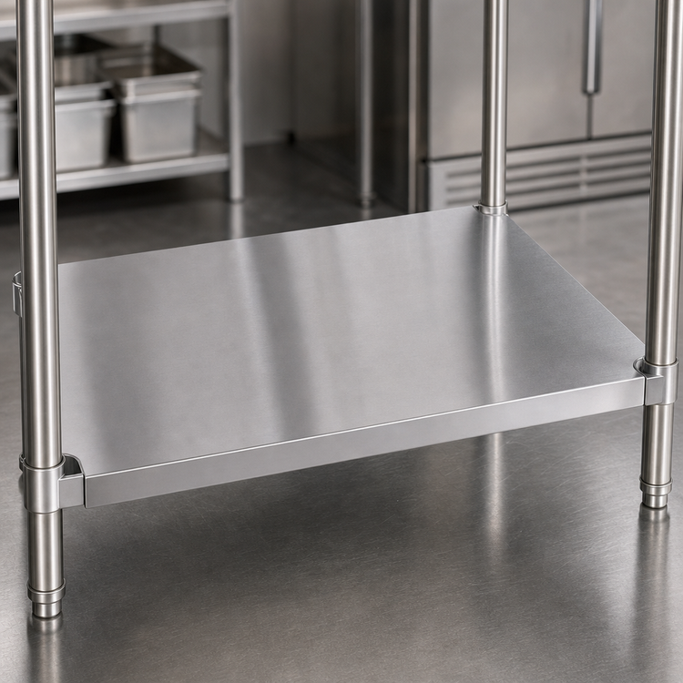 Product image #3 for Omcan Stainless Steel Undershelf for 30" x 36" Poly Top Work Table