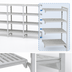 Thumbnail image #4 for Cambro Camshelving Premium Stationary 84-Inch High 4-Tier Vented Add-On Polymer Shelving Unit, 42 x 18 Inches, Speckled Gray