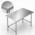 Thumbnail image #3 for Sapphire Manufacturing 30 x 30 Inch 18-Gauge 400 Series Stainless Steel Reinforced Corner Work Table with Open Base