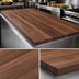 Thumbnail image #3 for John Boos Boos Block American Black Walnut Kitchen Countertop, 132 x 42 x 1-1/2 Inch, Varnique Finish