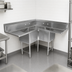 Thumbnail image #3 for John Boos Pro-Bowl 3-Compartment Corner Sink with Dual Drainboards