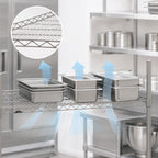 Thumbnail image #3 for Metro Super Erecta 3060NK4 Super Wide Wire Shelf, 60"W x 30"D, Gray Epoxy-Coated with Microban Antimicrobial Protection