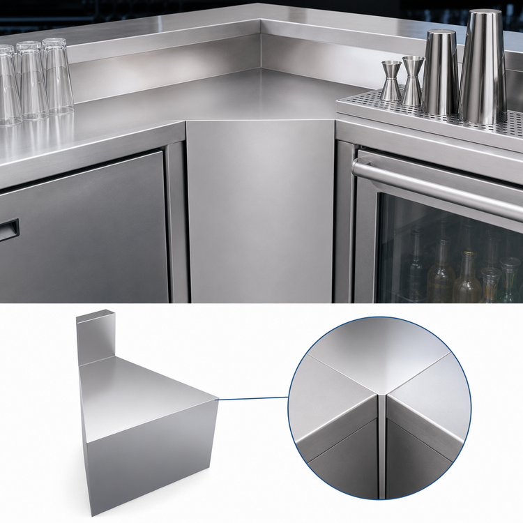 Product image #3 for Krowne Royal Series 24-Inch 45 Degree Front Corner Underbar Angle Filler