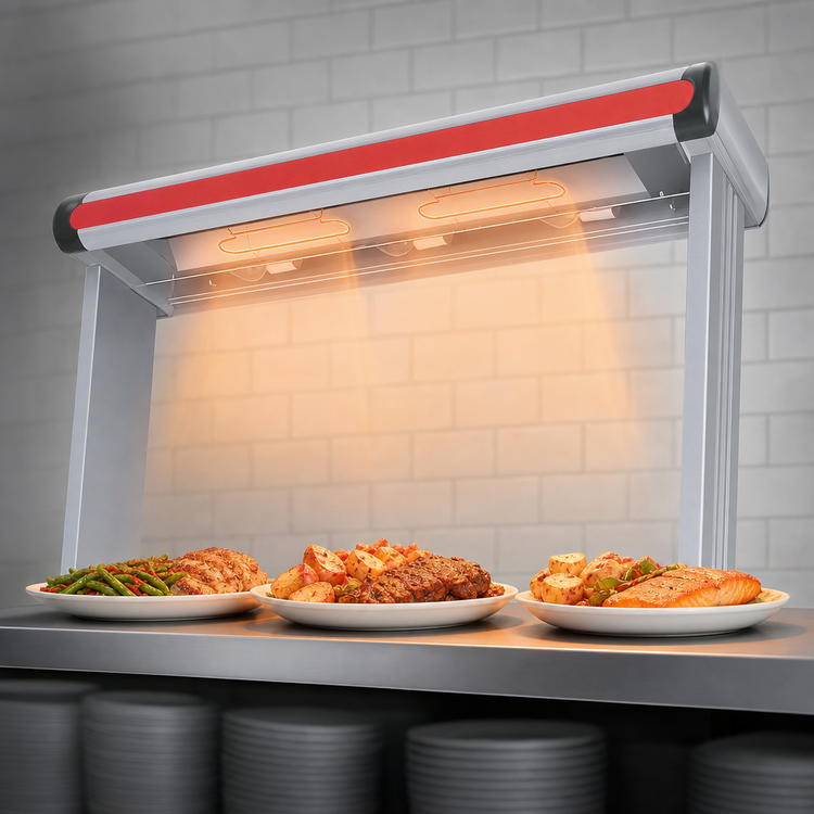 Product image #3 for Hatco Glo-Ray® Designer Lighted Infrared Aluminum Strip Heater, 69.5 Inch, 1460 Watts
