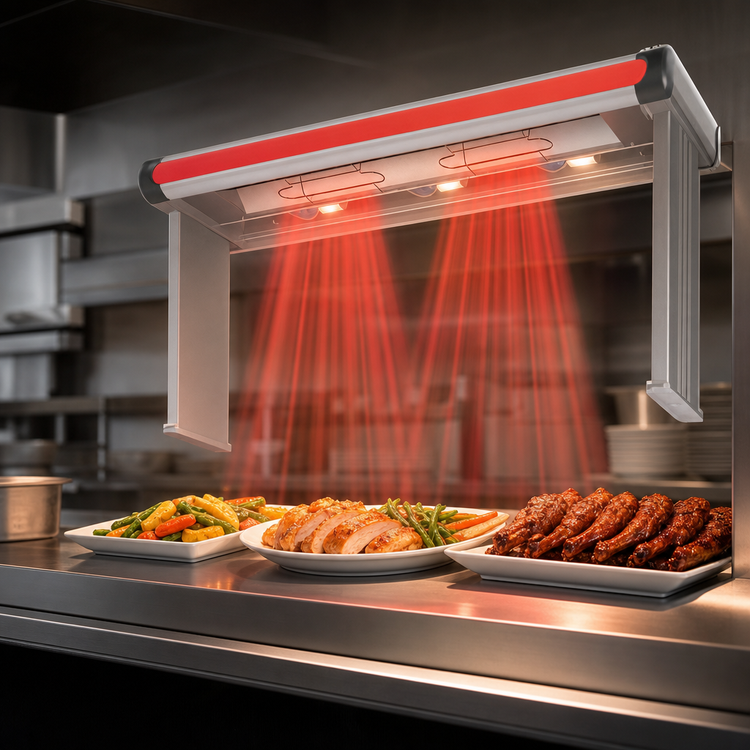 Product image #3 for Hatco Glo-Ray® 21.5-Inch Designer High-Watt Infrared Strip Heater with Lights