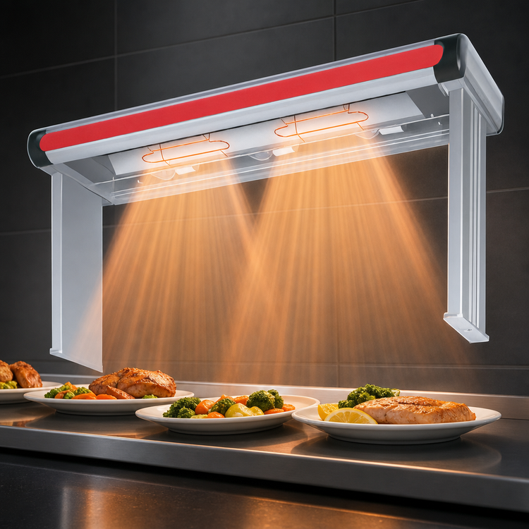 Product image #3 for Hatco Glo-Ray Designer Lighted Infrared Strip Heater, 75-1/2 Inch, Designer Aluminum, 1.635 kW