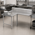 Thumbnail image #3 for John Boos Pro-Bowl L-Shaped Island Clean Dishtable, 60 x 84 Inches, Right-to-Left, 14/300 Stainless Steel