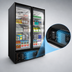 Thumbnail image #3 for Omcan Elite Series 41.6 Cu. Ft. Two-Section Reach-In Glass Door Merchandiser Refrigerator