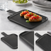 Thumbnail image #3 for American Metalcraft Rectangular Black Melamine Serving Peel with Handle, 9-1/8 x 7-3/8 Inch