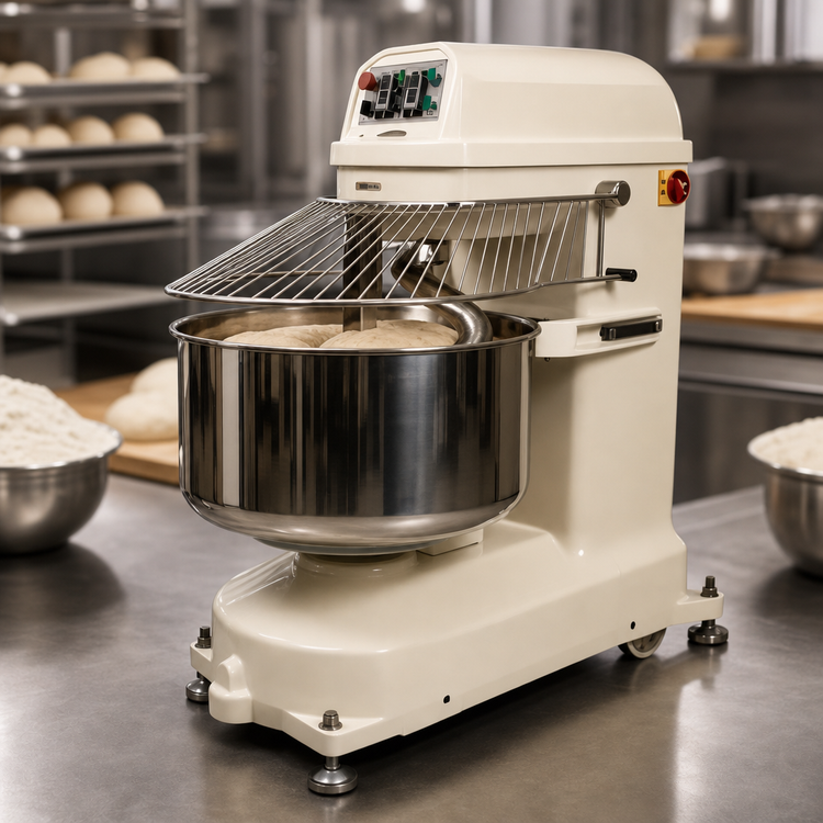 Product image #3 for Commercial Spiral Dough Mixer, 84 Qt Bowl, 50 kg Capacity, Floor Model