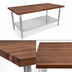 Thumbnail image #3 for John Boos American Black Walnut Wood Top Work Table with Adjustable Undershelf, 60 x 30 x 35 Inches