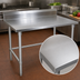 Thumbnail image #3 for Stallion 48 Inch x 24 Inch Stainless Steel Work Table with 5 Inch Backsplash