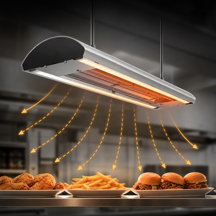 Product image #3 for Hatco Glo-Ray Curved Lighted Infrared Strip Heater, 36 Inch, 809 Watt, Aluminum Housing