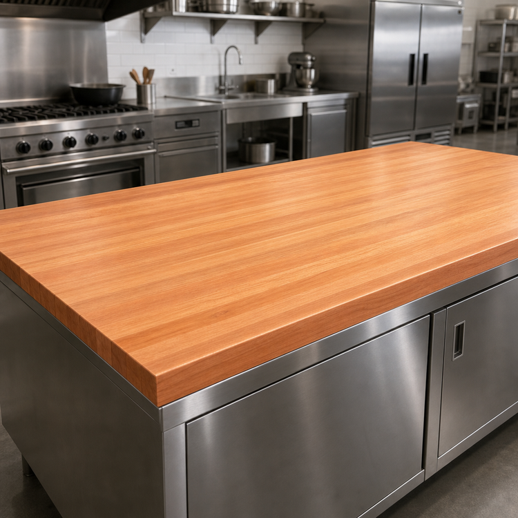 Product image #3 for Boos Block American Cherry Edge Grain Kitchen Countertop, 144 x 36 x 2-1/4 Inches, No Backsplash