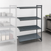 Thumbnail image #3 for Cambro Camshelving Basics Plus Stationary Add-On Polymer Shelving Unit, 24-Inch Deep x 60-Inch Long x 84-Inch High, 4-Tier, 3 Vented + 1 Solid, Brushed Graphite