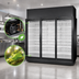 Thumbnail image #3 for True TRM3M 3-Section Medium Temperature Glass Door Refrigerated Merchandiser, Black Exterior/White Interior, Self-Contained