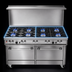 Thumbnail image #3 for Southbend Ultimate 60-Inch Gas Restaurant Range with 8 Open Burners, Convection Oven, and Cabinet Base