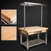 Thumbnail image #4 for John Boos Cucina Grande 48 x 28-Inch Northern Hard Rock Maple Top Work Table with Stainless Steel Undershelf, Drawer and Towel Bars