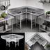 Thumbnail image #3 for Steel Works Stainless 3-Compartment Corner Sink with Left and Right 18-Inch Drainboards