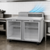 Thumbnail image #3 for Hoshizaki Steelheart 48-Inch 2-Section Undercounter Reach-In Refrigerator with Glass Doors