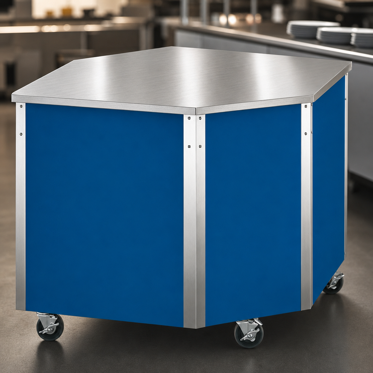 Product image #3 for Vollrath 4-Series Signature Server Stainless Steel Countertop Universal Corner Station, 27-Inch High, 28 x 28 Inches