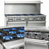 Thumbnail image #3 for Imperial Pro Series 60-Inch Gas Restaurant Range with 10 Open Burners and 2 Convection Ovens