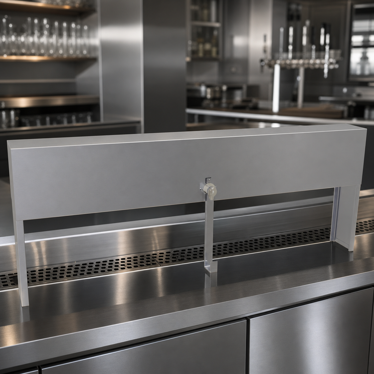 Product image #3 for Glastender 35-Inch Single Speed Rail Locking Cover, Stainless Steel