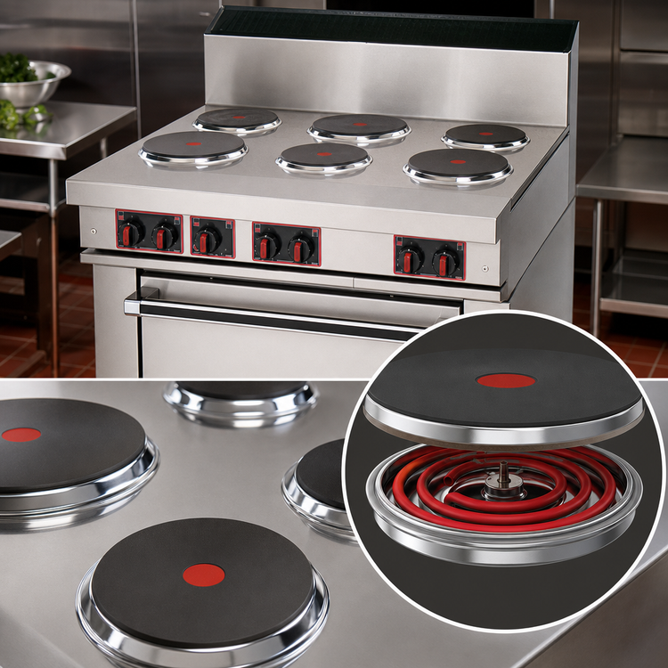 Product image #3 for Garland Sentry SS686 36-Inch Electric Restaurant Range with Full-Size Oven and 6 Sealed Elements