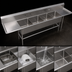 Thumbnail image #3 for John Boos Pro-Bowl 4-Compartment Sink with Dual 24-Inch Drainboards, 16 x 20 x 14-Inch Bowls, 14-Gauge Stainless Steel