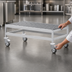 Thumbnail image #3 for Fermostock 38-Inch Mobile Louvered Aluminum Dunnage Rack with 5-Inch Casters