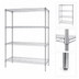 Thumbnail image #3 for Quantum 72 Inch x 21 Inch x 54 Inch Chrome Wire Shelving Starter Kit, 4-Shelf Stationary Unit