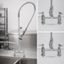 Thumbnail image #3 for EasyInstall Deck Mount Pre-Rinse Unit with 12-Inch Add-On Faucet and 44-Inch Stainless Steel Hose