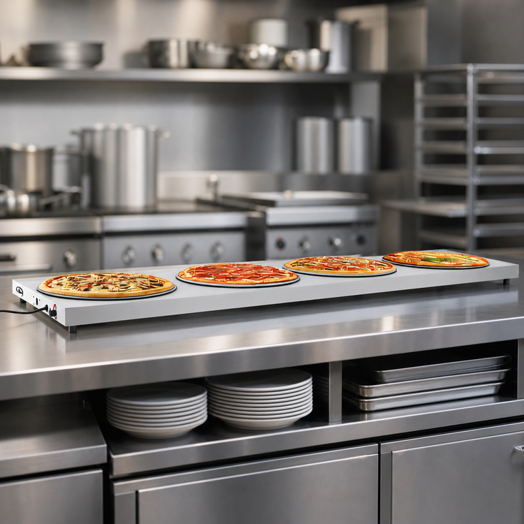 Product image #3 for KoolMore 72-Inch Commercial Warming Shelf with Marine Edge, 304 Stainless Steel, 120V
