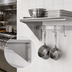 Thumbnail image #3 for Advance Tabco Special Value Series 48 Inch Wall-Mounted Stainless Steel Shelf with Pot Rack