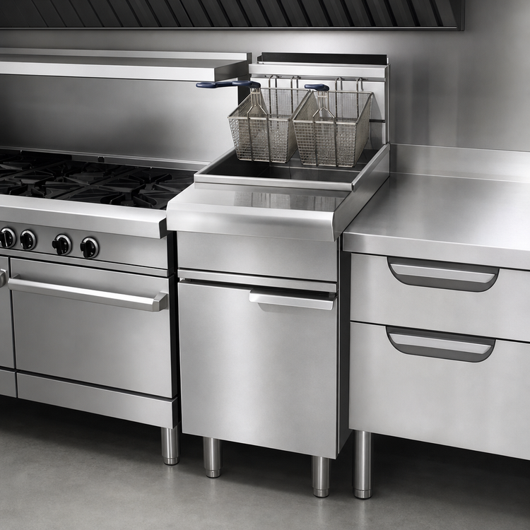 Product image #3 for Imperial Restaurant Series Range Match Gas Floor Fryer, 75 lb. Capacity