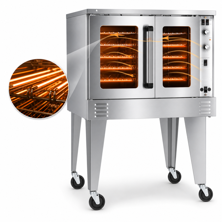 Product image #3 for Southbend Platinum Single Deck Full-Size Standard-Depth Electric Convection Oven, 7.5 kW, Standard Controls, Independent Doors