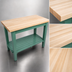 Thumbnail image #4 for John Boos Classic Country Wood Top Work Table with Slatted Undershelf, 36 x 25 Inches