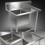 Thumbnail image #3 for John Boos Pro-Bowl 1PB1620-1D24R 1-Compartment Stainless Steel Sink with 24-Inch Right Drainboard, 16-Gauge 300-Series, 10-Inch Backsplash