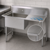 Thumbnail image #3 for BK Resources One Compartment Stainless Steel Sink with Right Drainboard, 16 x 20 x 14 Bowl