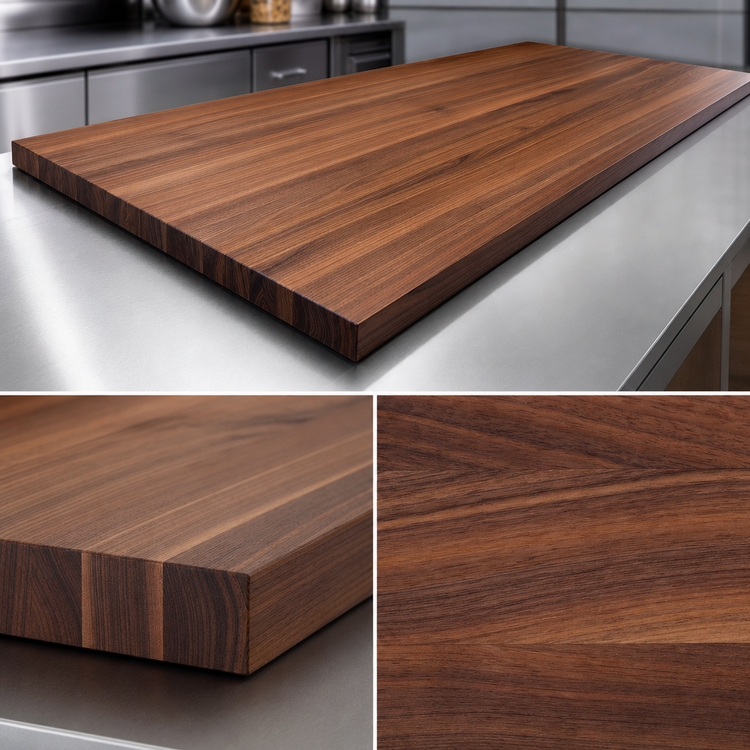 Product image #3 for Boos Block American Black Walnut Edge Grain Kitchen Countertop, 108 x 30 x 1-1/2 Inch, Penetrating Oil Finish