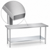 Thumbnail image #3 for Duke 108-Inch Stainless Steel Work Table with Galvanized Undershelf, Flat Top