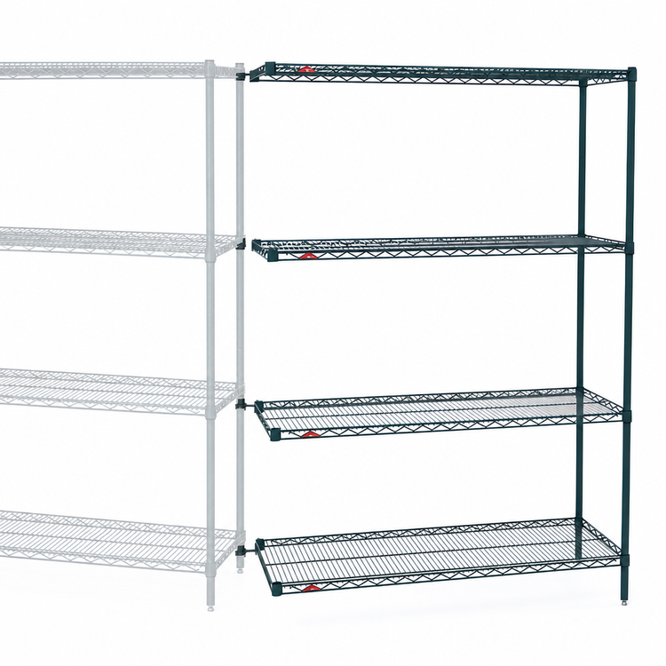 Product image #3 for Metro Super Erecta 36"W x 18"D x 63"H 4-Shelf Wire Add-On Shelving Unit with Metroseal 3 Finish