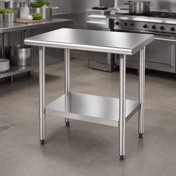 Product image #3 for Eagle Deluxe Series Stainless Steel Work Table with Adjustable Undershelf, 144 x 36 Inches
