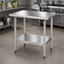 Thumbnail image #3 for Eagle Deluxe Series Stainless Steel Work Table with Adjustable Undershelf, 144 x 36 Inches