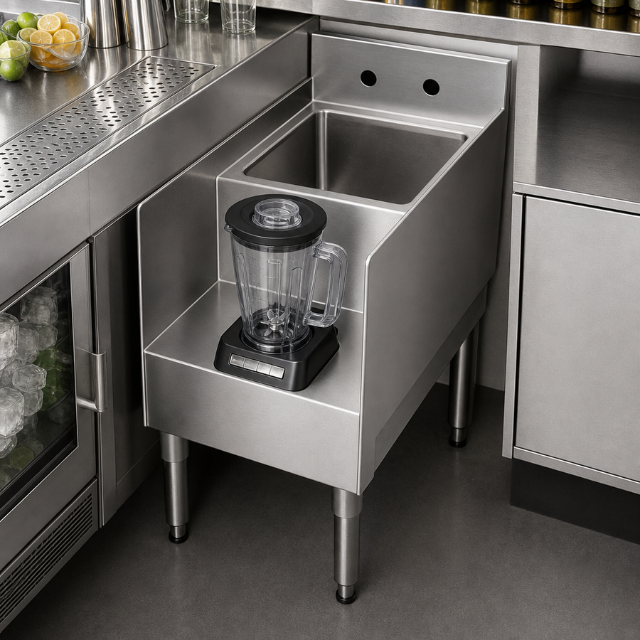 Integrated Sink and Blender Recessed Step