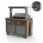 Thumbnail image #4 for Vollrath V-Class Custom Downdraft Vent System for Induction Buffet Warmers with 18" Curved Breathguard and ANSUL R-102